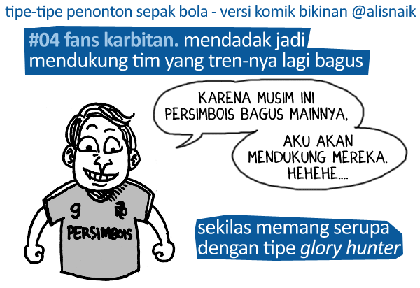 14 tipe penonton sepak bola - versi komik bikinan alisnaik 