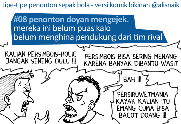 14 tipe penonton sepak bola - versi komik bikinan alisnaik 