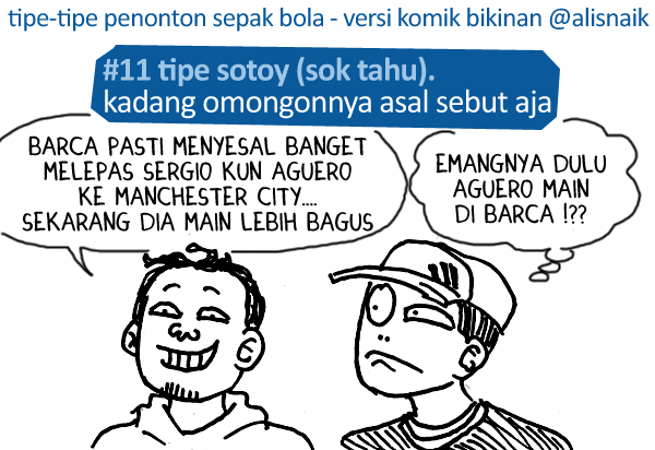 14 tipe penonton sepak bola - versi komik bikinan alisnaik 