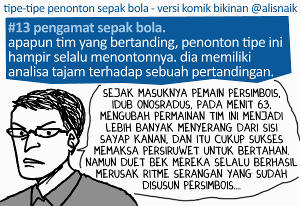 14 tipe penonton sepak bola - versi komik bikinan alisnaik 