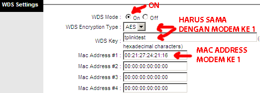 Cara menghubungkan TD-W8151N ke TD-W8151N secara Wireless (WDS)