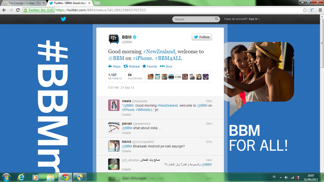 BBM malah sudah ada di IOS