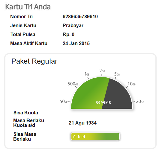 KAGET...!!!! Masa Berlaku Kuota Modem 3 Gw Sampe 4 September 2033 #7289 Hari Lagi#