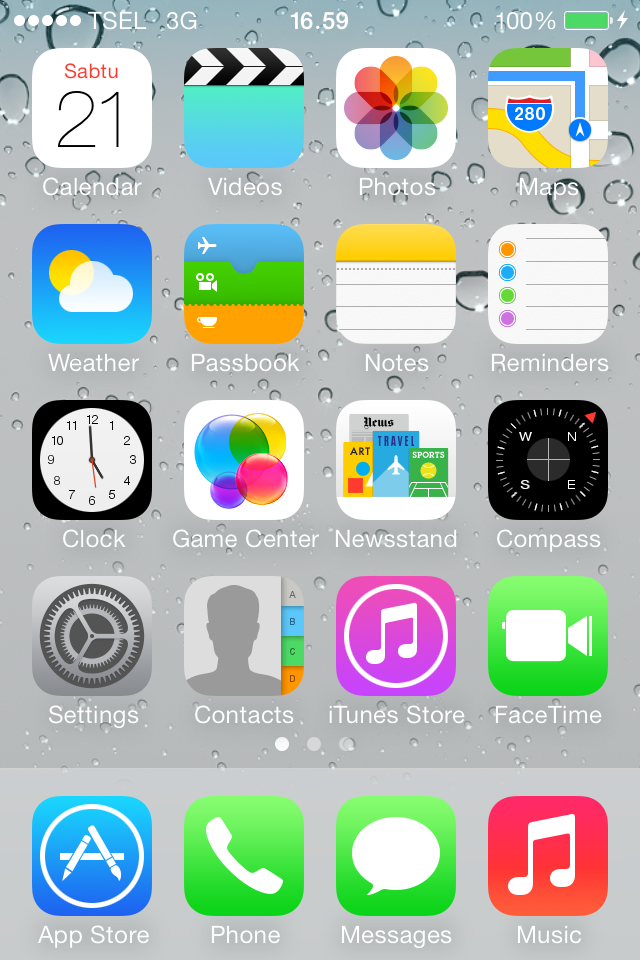 Penampakan IOS 7 yg baru aja ane update