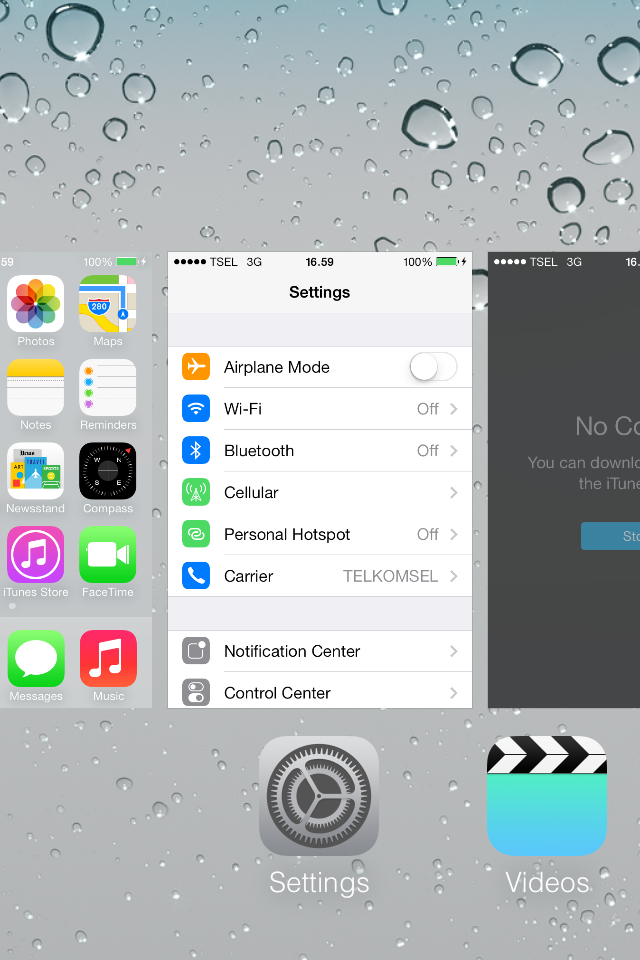 Penampakan IOS 7 yg baru aja ane update