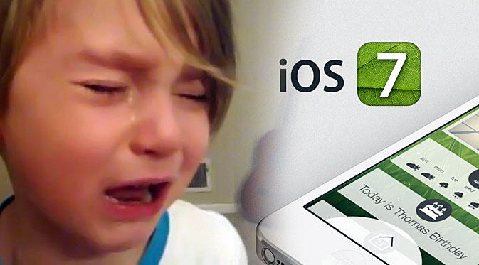 Tak Suka Tampilan iOS 7, Balita Ini Menangis Histeris