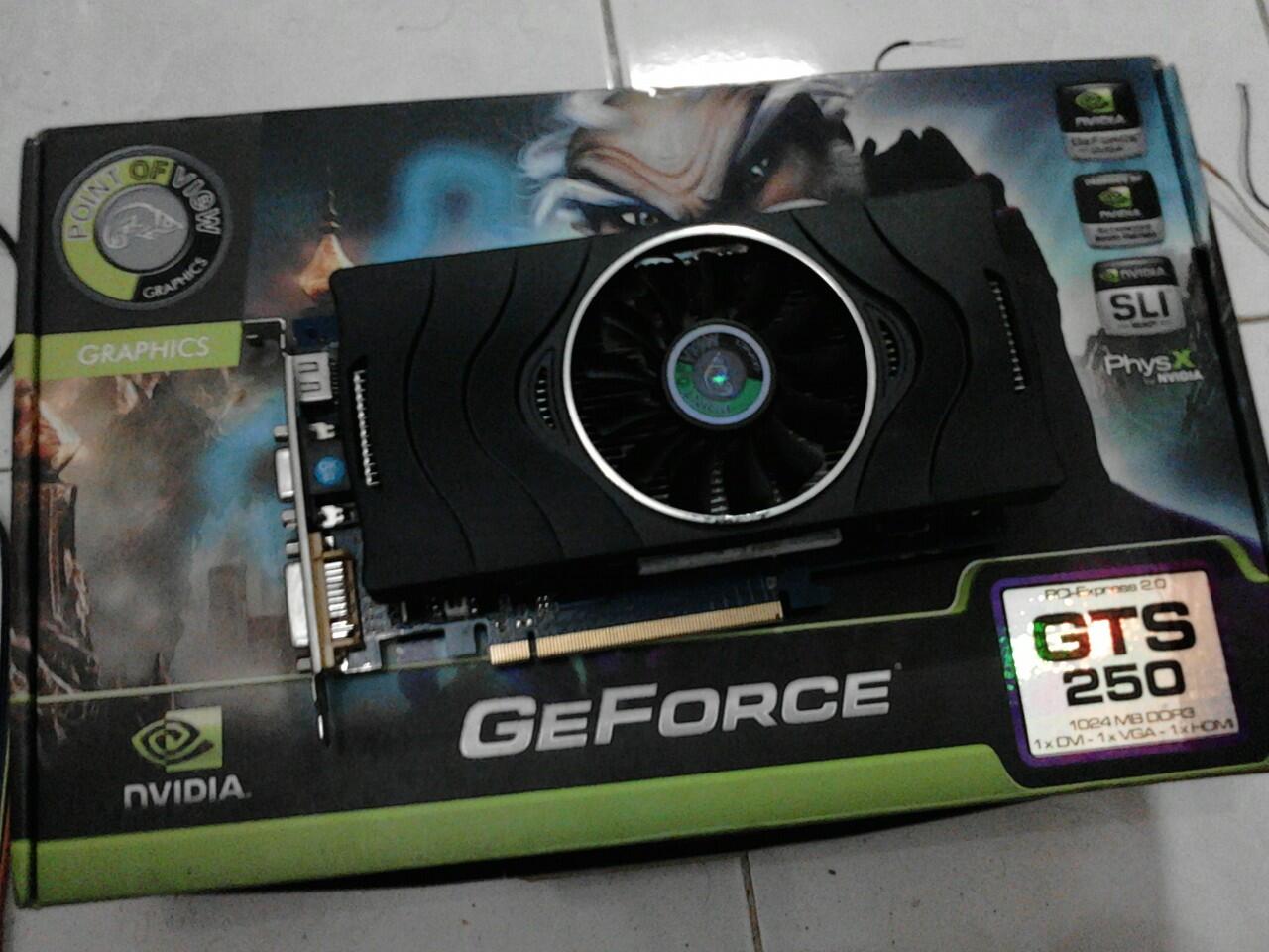 POV GTS 250 1GB 256BIT DDR3 KOMPLIT MURMER GAN CM 500RBAN JOGJA...
