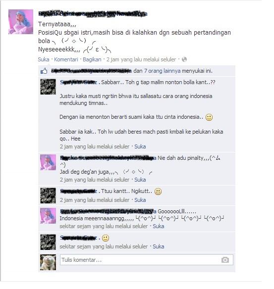 Istri diacuhkan demi nonton bola