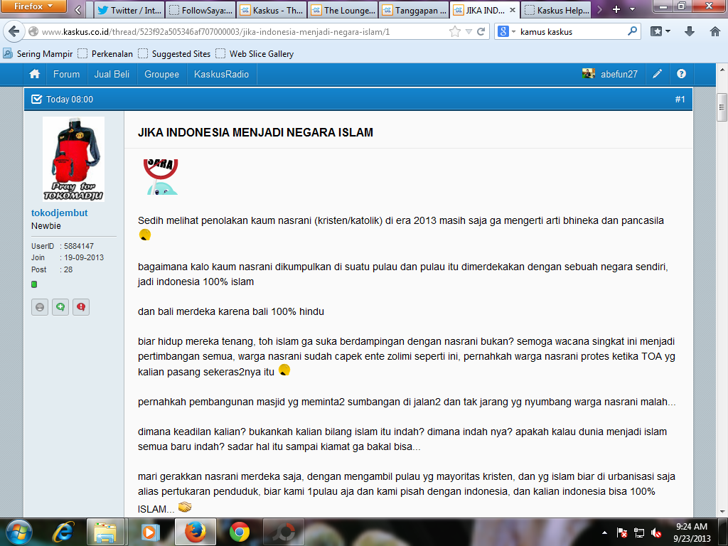 PROVOKATOR atau DEBATE ?