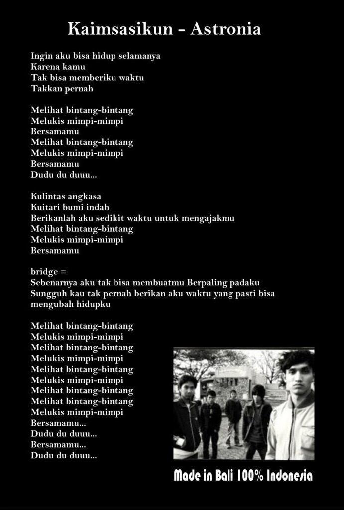 Kaimsasikun lirik lagu Astronia