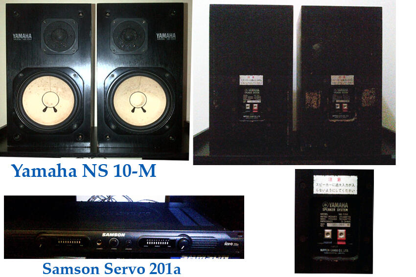 Jual SPEAKER YAMAHA NS-10M + Power SAMSON SERVO 201a