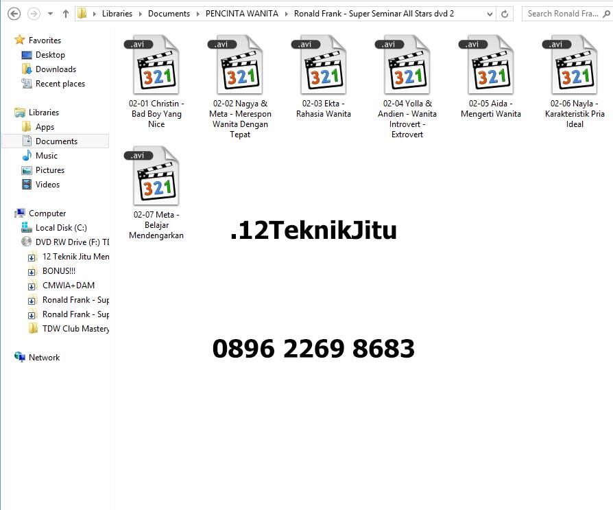 terjual dvd 12 teknik jitu memikat wanita by ronald frank pencinta wanita bukan hitman system terjual dvd 12 teknik jitu memikat wanita by ronald frank pencinta wanita bukan hitman system