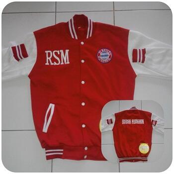 Varsity/Jaket baseball bisa bordir satuan, kaos polos cotton combed sablon rubber