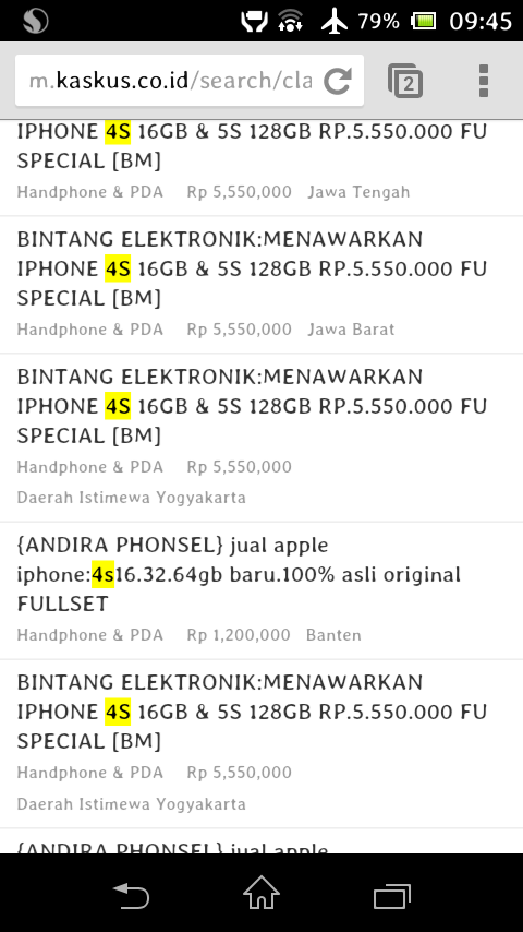 COBA SEARCH 2 HURUF INI DI FJB KASKUS