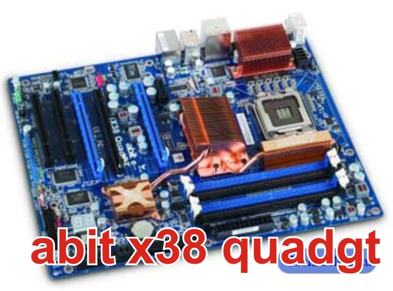 mobo abit ix38 quadgt + intel q6700 quad core mantap...!