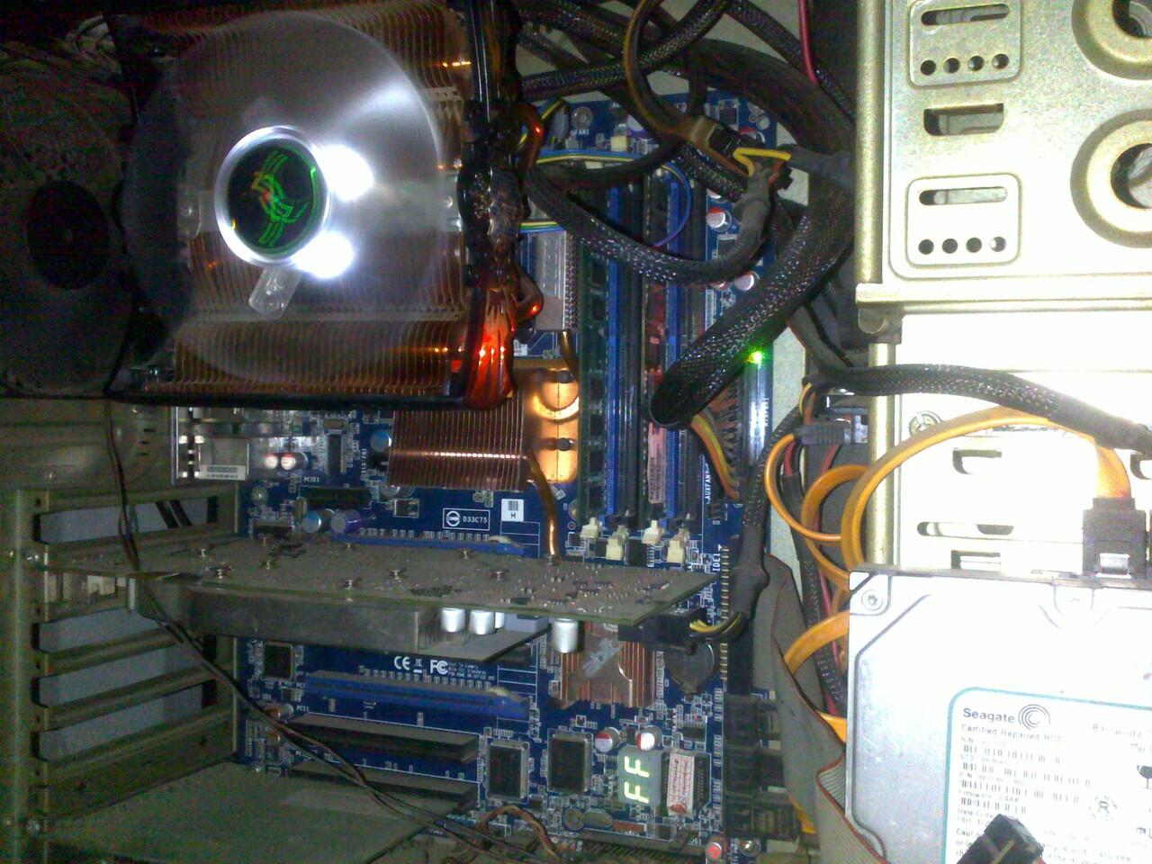 mobo abit ix38 quadgt + intel q6700 quad core mantap...!