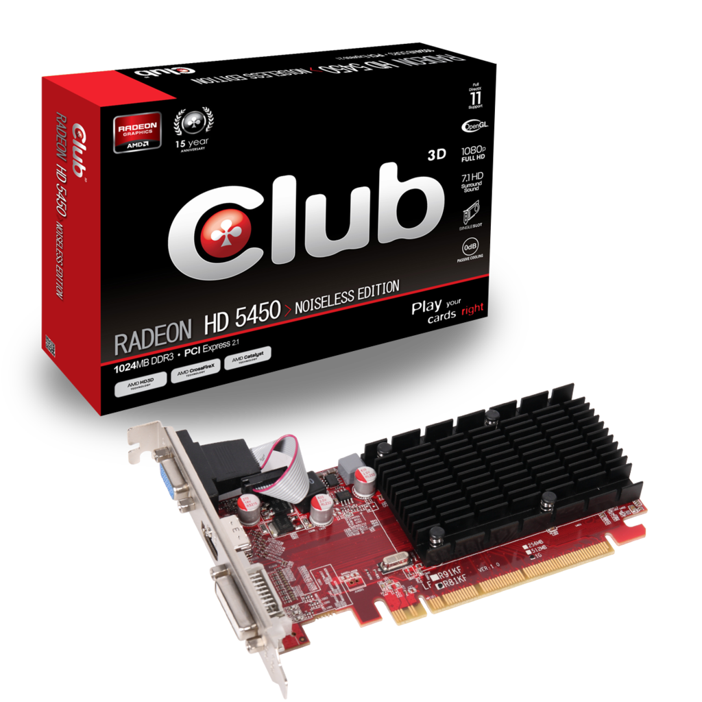 JUAL VGA NEW 3D CLUB RADEON HD 5450 NOISELESS EDITION 1GB GDDR3 64 BIT