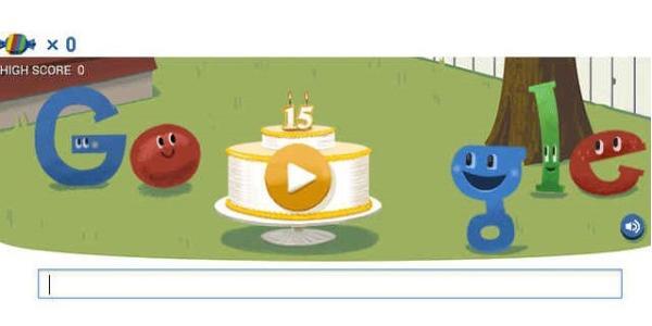 Google Doodle Rayakan Ultah Google Ke-15