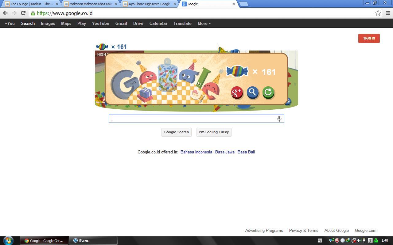Ayo Share Highscore Google Doodle Agan Hari Ini!!