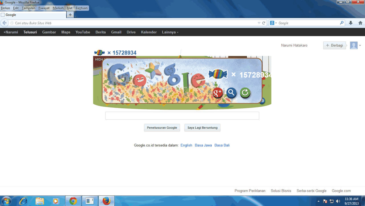 Game Ultah Google ke 15th Hari ini... 