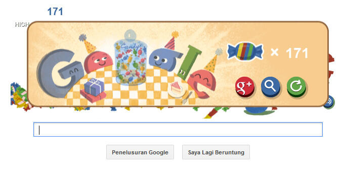 Coba buka deh Google hari ini, ada Game nya, Berapa HighScoremu?