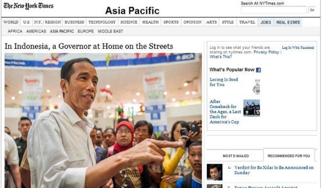 Gaya Blusukan Jokowi Diulas Koran New York Times