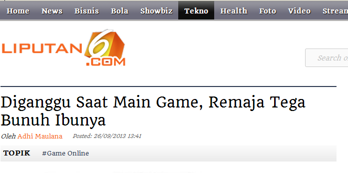 Diganggu Saat Main Game, Remaja Tega Bunuh Ibunya