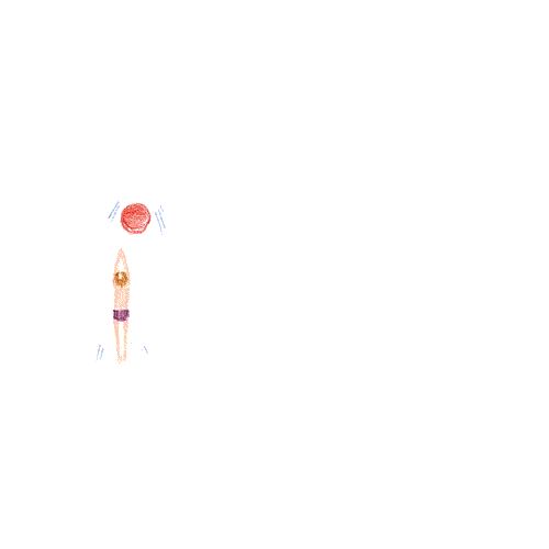 Animasi GIF dengan pensil warna, Menggambarkan rutinitas sehari-hari