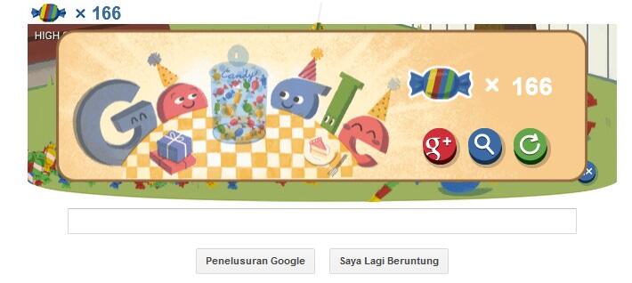 Coba buka deh Google hari ini, ada Game nya, Berapa HighScoremu?