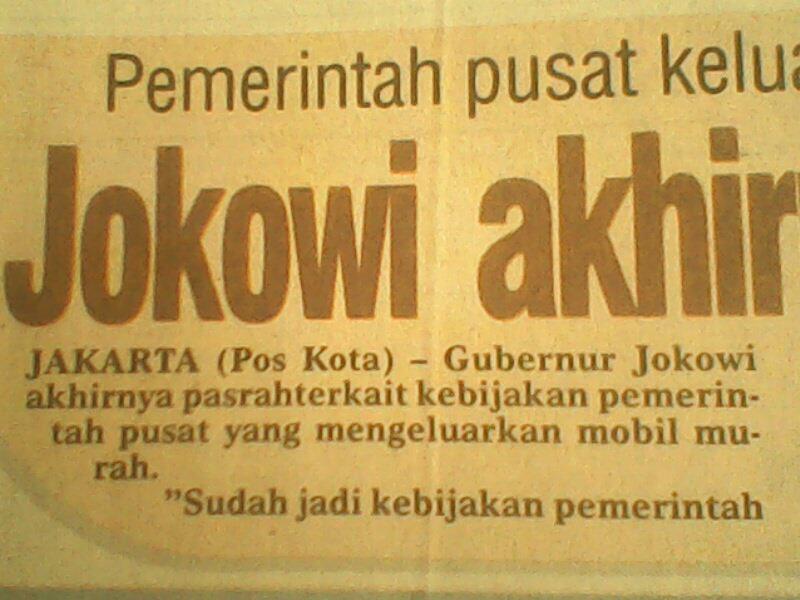 Jokowi Pun Berkata : Sekarang Mau Upaya Apa ?