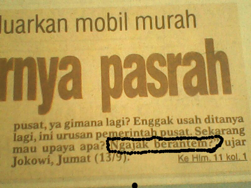 Jokowi Pun Berkata : Sekarang Mau Upaya Apa ?