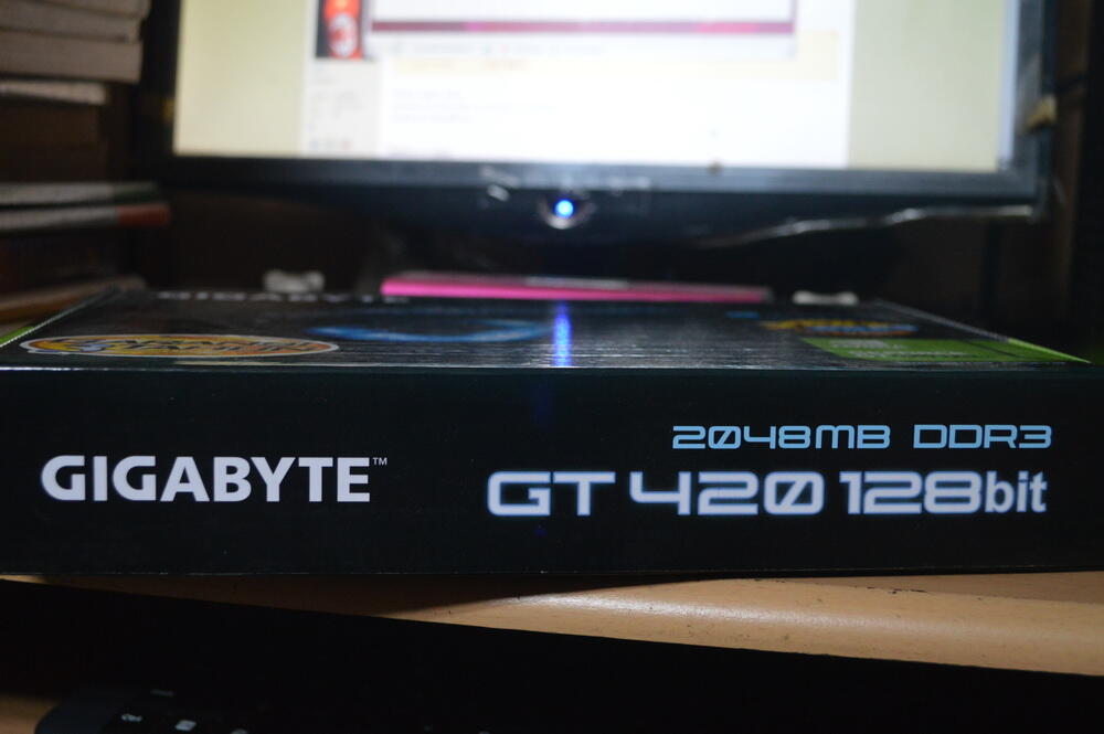 VGA GIGABYTE GT420 2GB DDR3 128BIT FULSET LIKE NEW