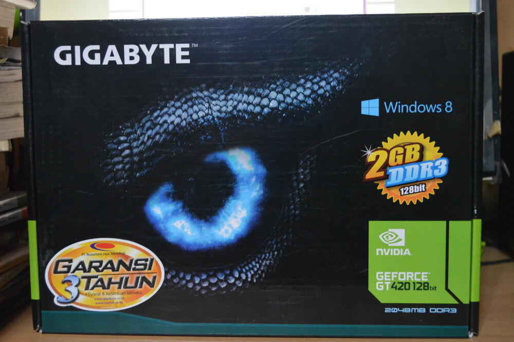 VGA GIGABYTE GT420 2GB DDR3 128BIT FULSET LIKE NEW