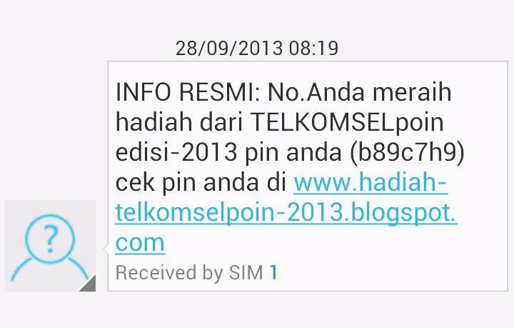 PENIPUAN SMS+WEB MAKIN MARAK dan MAKIN PARA