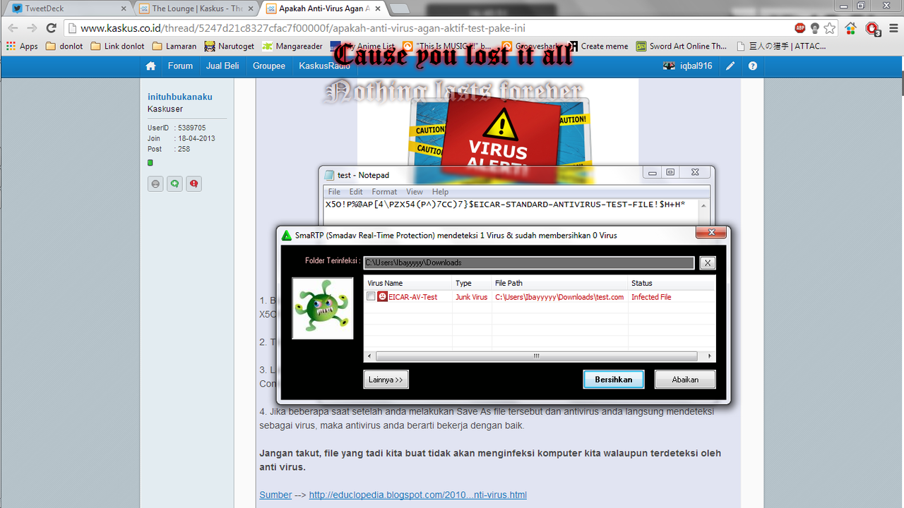 Apakah Anti-Virus Agan Aktif? Test Pake Ini