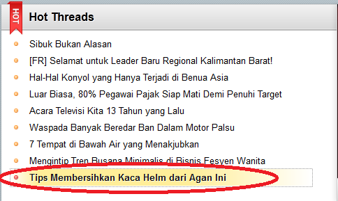 Tips membersihkan kaca HELM agan2