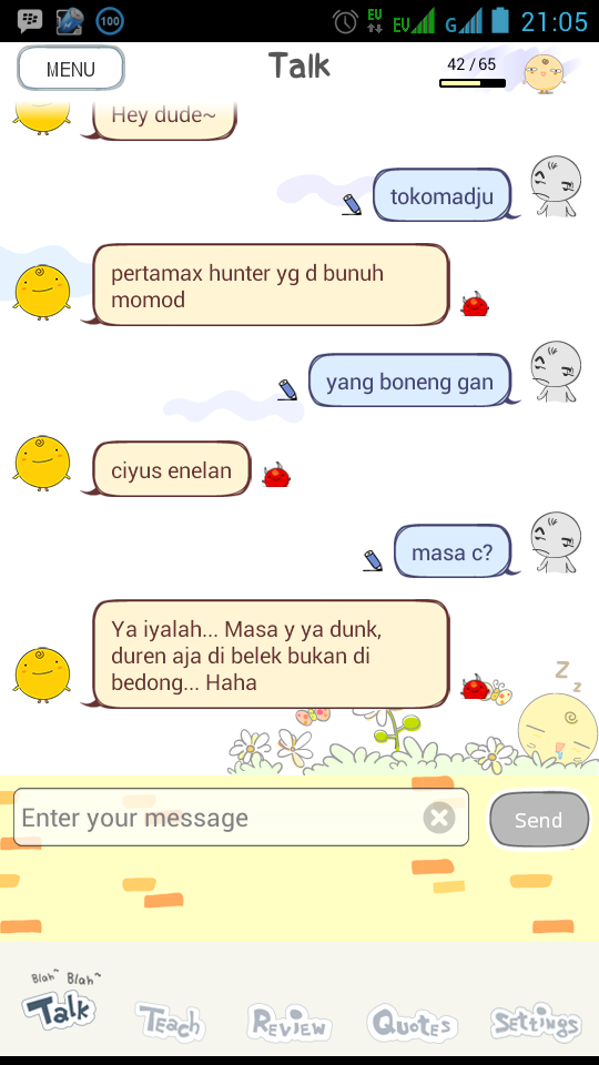 Screen Capture Chat Ane dengan Simi.(Simi ternyata KASKUSER GAN)