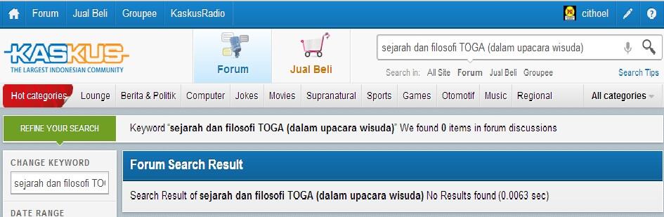 Sejarah dan Filosofi &quot;TOGA&quot; (dalam upacara wisuda)