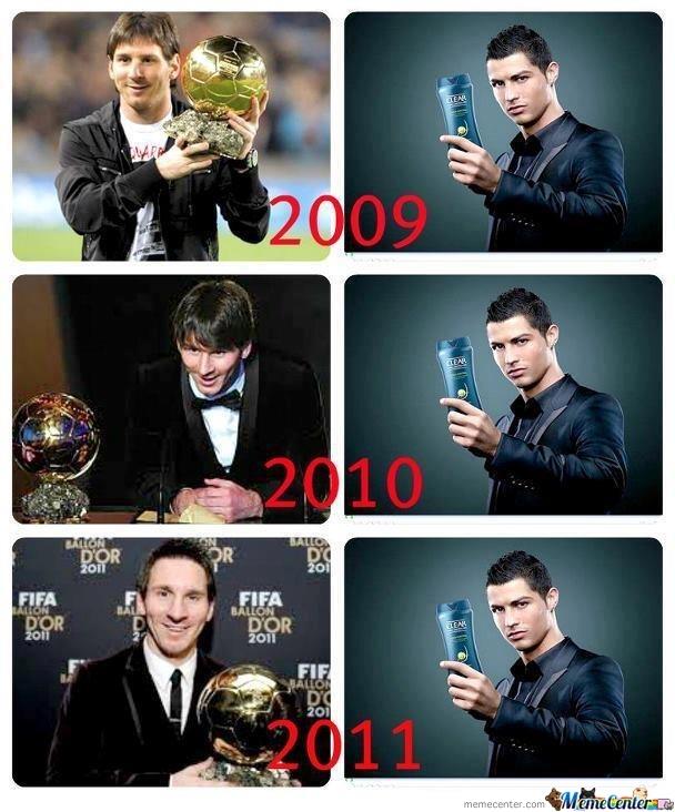 ######### 10 gambar lucu rivalitas C.RONALDO dan LIONEL MESSI ############