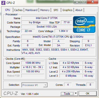 i7 3770k + MSI Z77IA-E53 + Corsair 16GX3M2A1600C9 16G (2x8G) + PSU Corsair TX 750 W