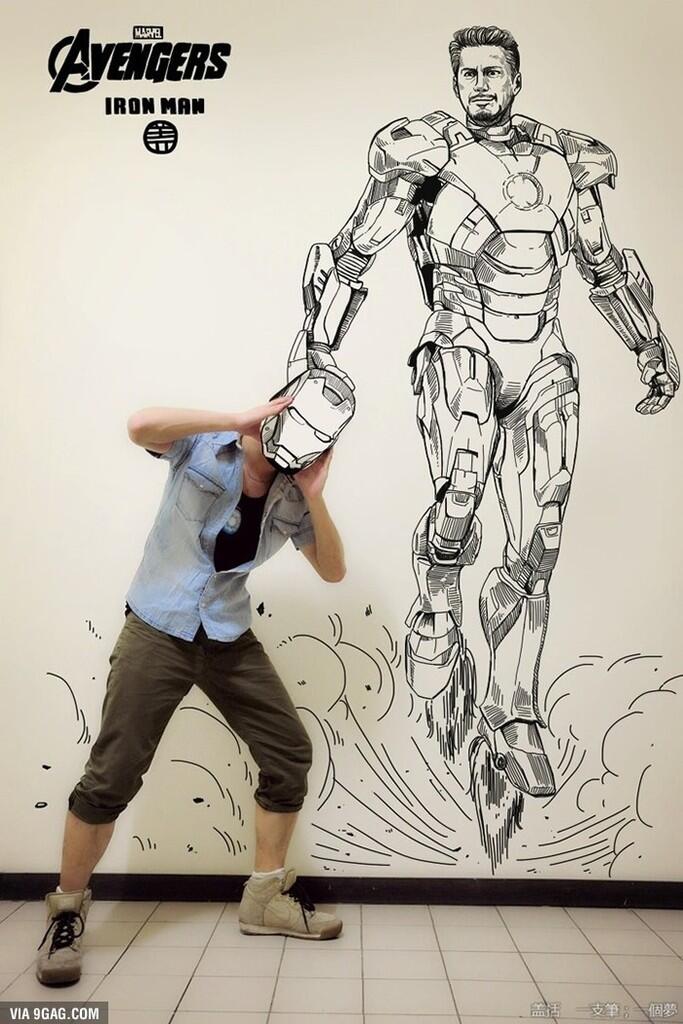 Epic Asian Guy Draws Himself with Comic Book Characters!