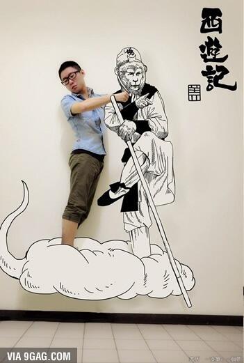 Epic Asian Guy Draws Himself with Comic Book Characters!