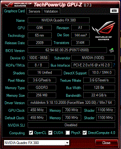 Nvidia Quadro FX380 = 350rb