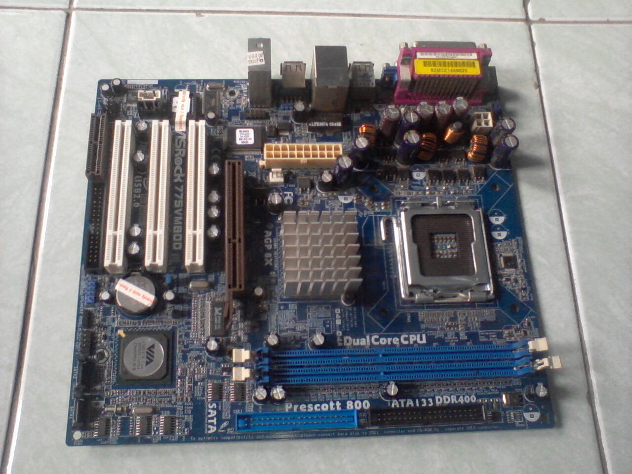 Mobo Asrock 775 VM800 (Dual Core CPU) Bandung