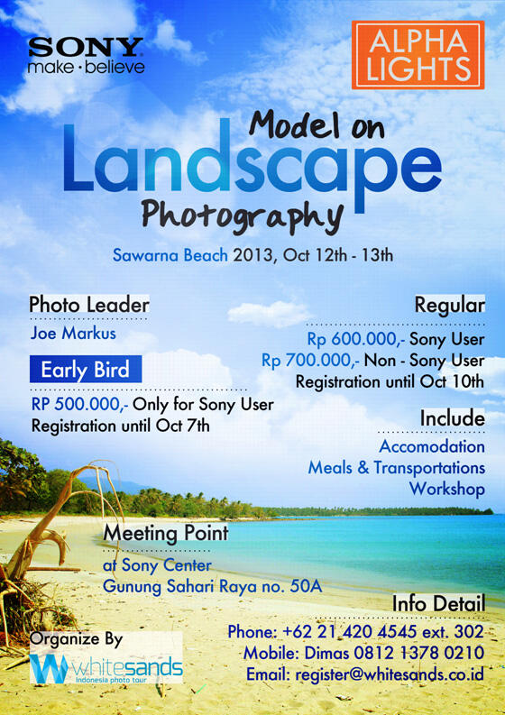 &#91;WORKSHOP &amp; EVENTS&#93; Model on Landscape Photography, Sawarna Beach