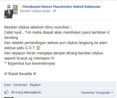 Surat buat Fanpage facebook yang gak jelas banget