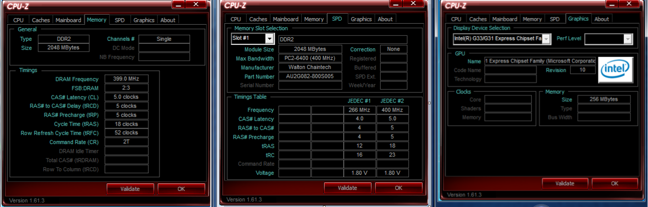 Core 2 Duo E7300 + ECS G31T-M7 + Memory