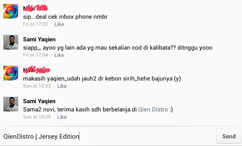 Testimonial untuk QienDistro (ID : Ya.Qien)