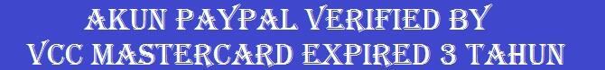 Jasa Pembuatan Akun Paypal Verified VCC