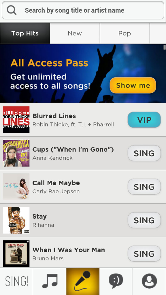 Sing! Karaoke Menggunakan Smartphone (andro dan iphone)